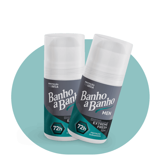 Desodorante Antitranspirante Roll-on Masculino Banho a Banho: Extreme Fresh