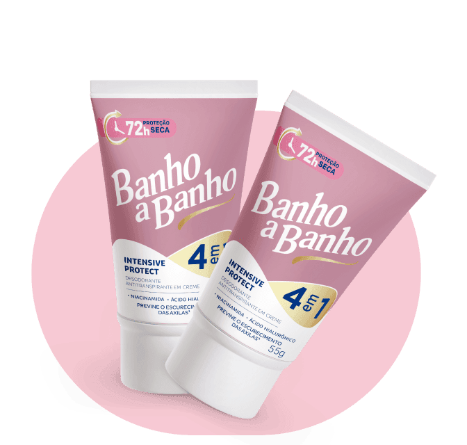 Desodorante Antitranspirante em Creme Feminino Banho a Banho: Intensive Protect