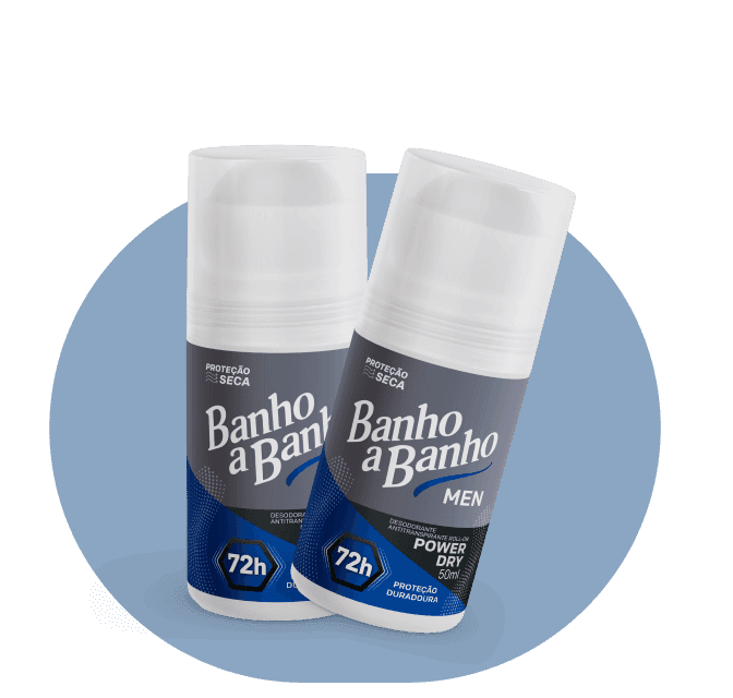 Desodorante Antitranspirante Roll-on Masculino Banho a Banho: Power Dry