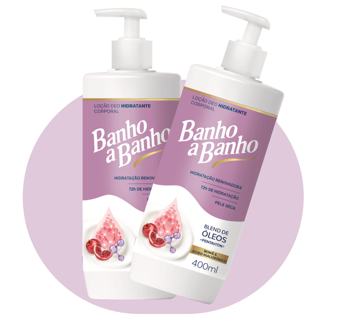 Loção Deo Hidratante Corporal Banho a Banho: Romã e Ácido Hialurônico