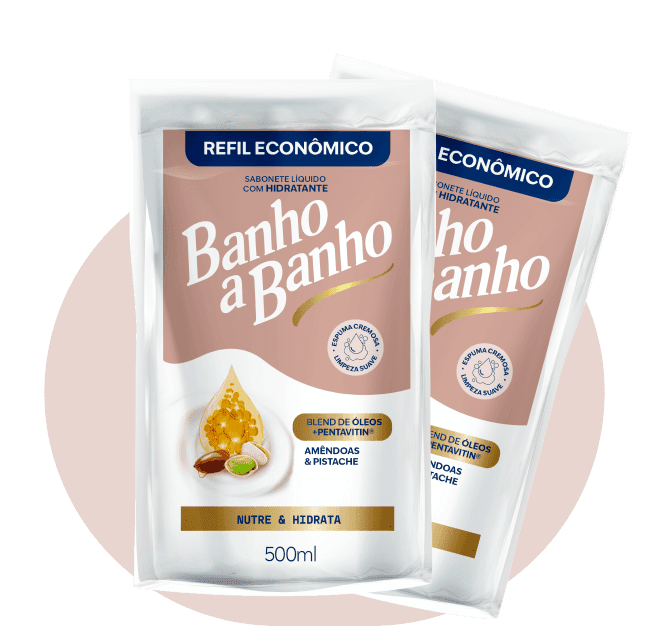 Sabonete Líquido Hidratante Banho a Banho: Amêndoas & Pistache